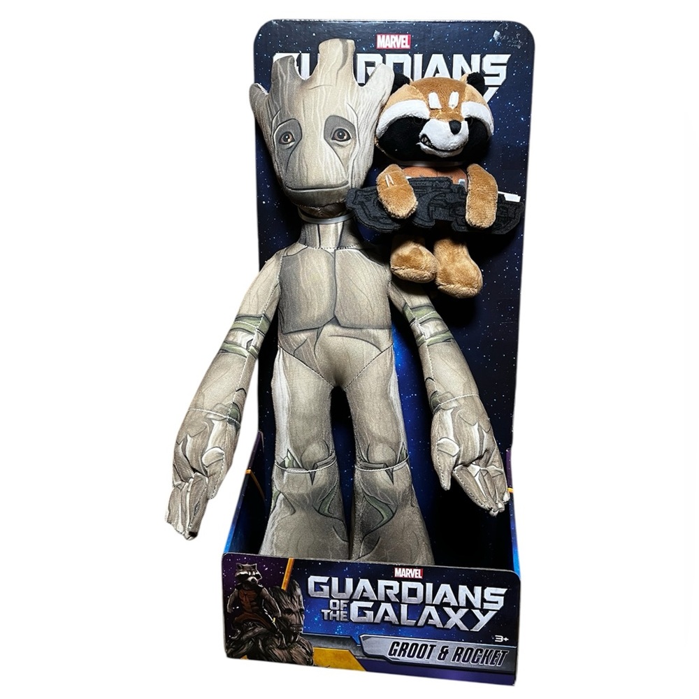 NIB SDCC 2015 Guardians of the Galaxy Groot & Rocket Plush Set Exclusive